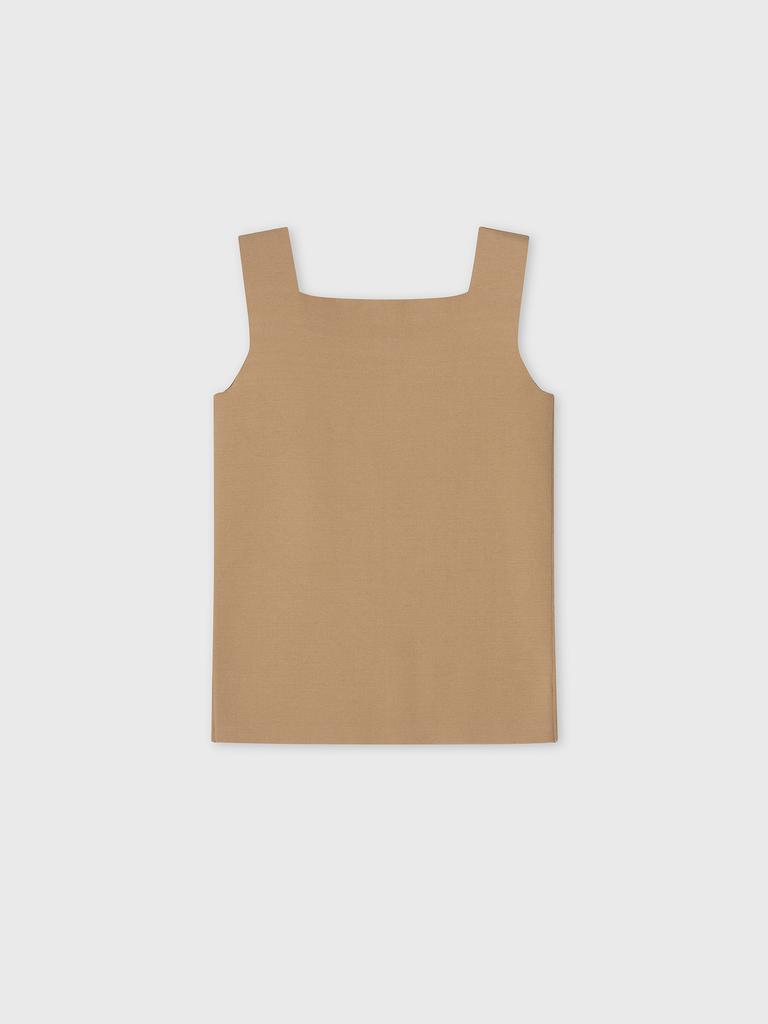 JE NE SAIS QUOI Square Neck Sleeveless_Beige