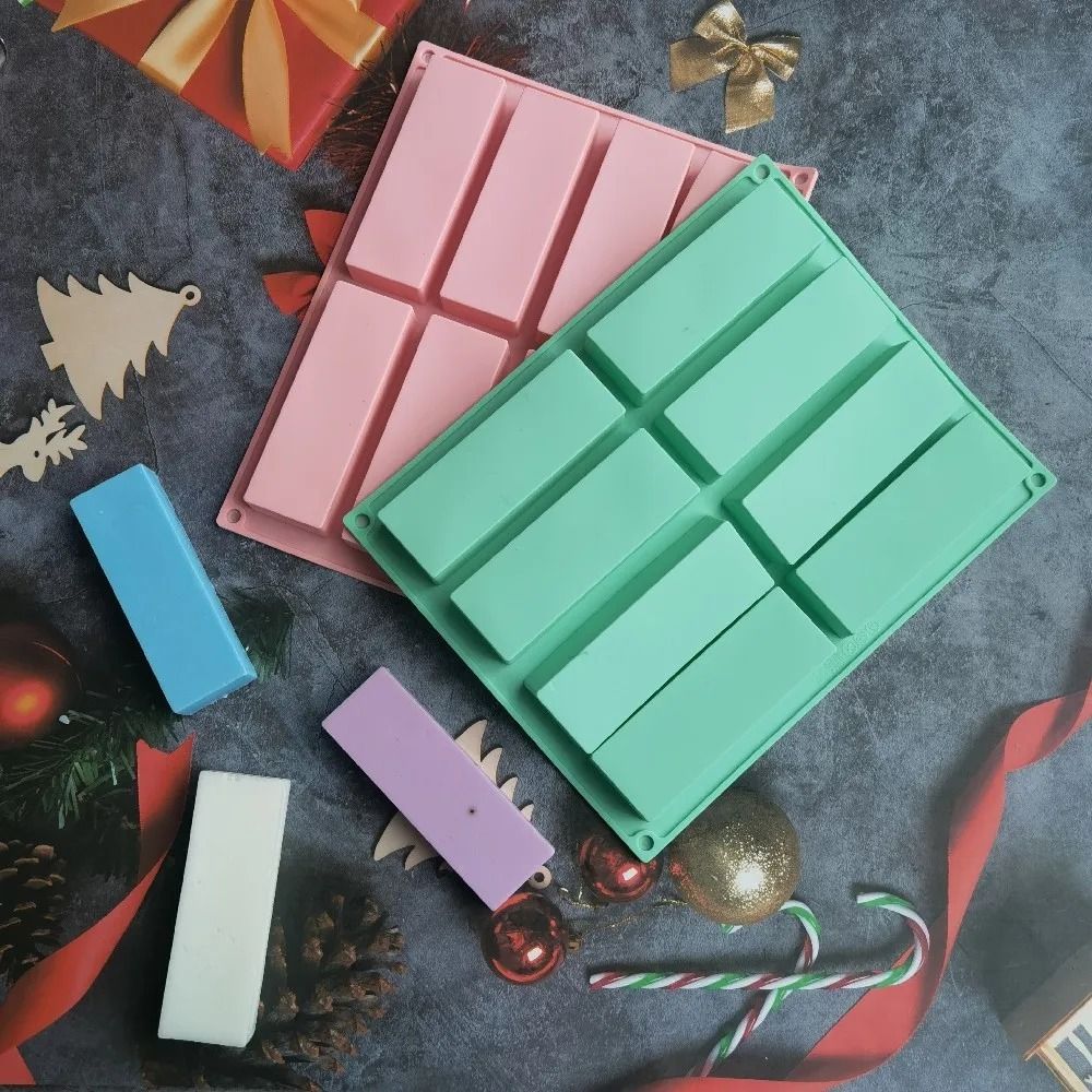 8 Cavity Silicone Baking Mold Rectangular Loaf Pan Durable Energy Bar Maker Kitchen Tools