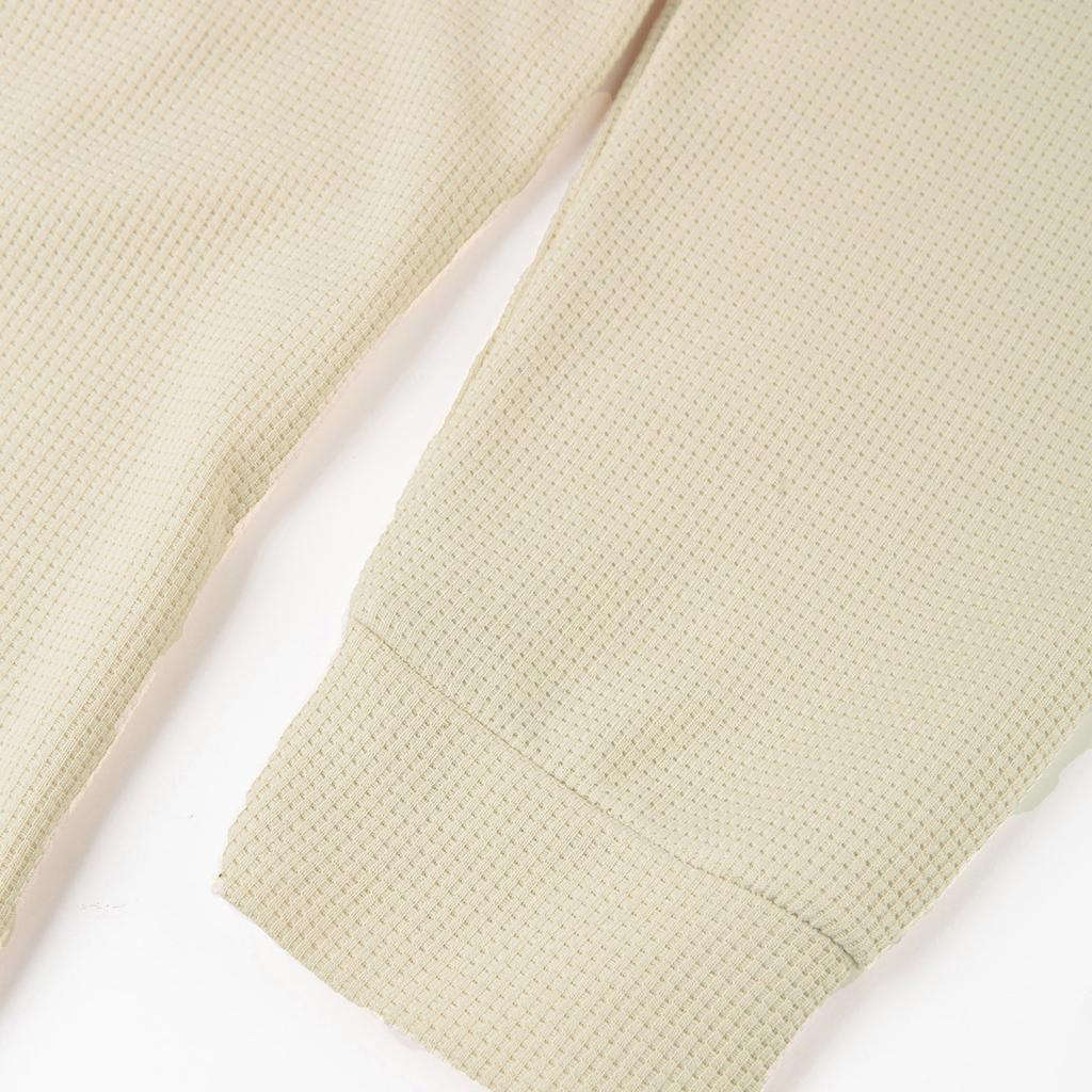 Men'S Button Up Round Neck Top Solid Color Long Sleeved Sports Fashion T-Shirt