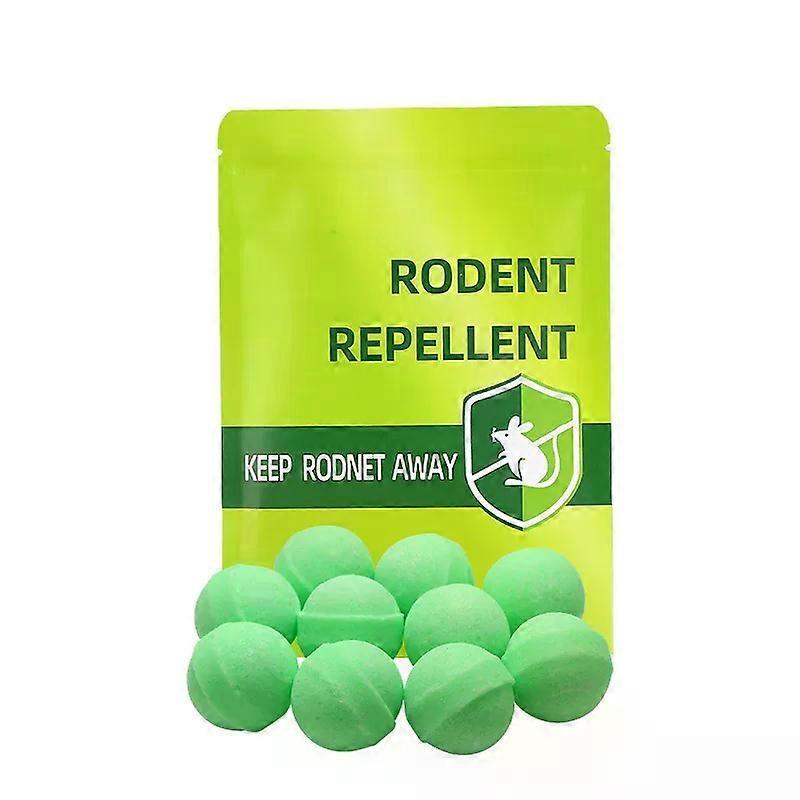 Rodent & Insect Repellent Balls Peppermint Oil Infused Moth Balls, Indoor & Outdoor Mouse, Rat & Squirrel Deterrent, Safe for Home & Garden (10 PACK)