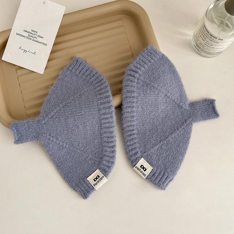 Новый стиль Зимний стиль Ракушка Однотонные Вязаные Перчатки для Студентов и Женщин Теплые и Универсальные Без пальцев Перчатки-митенки Рукава