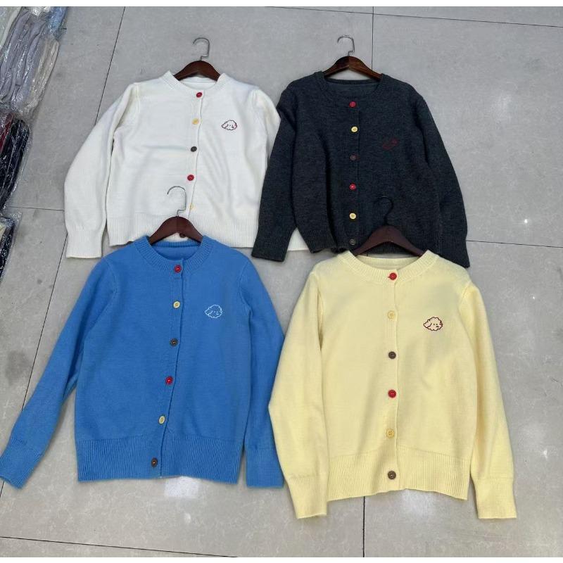 Нежный ретро кардиган с вышивкой щенка, красочной пряжкой, круглым вырезом, вязаный, женский, весенне-осенний, маленькая куртка-свитер