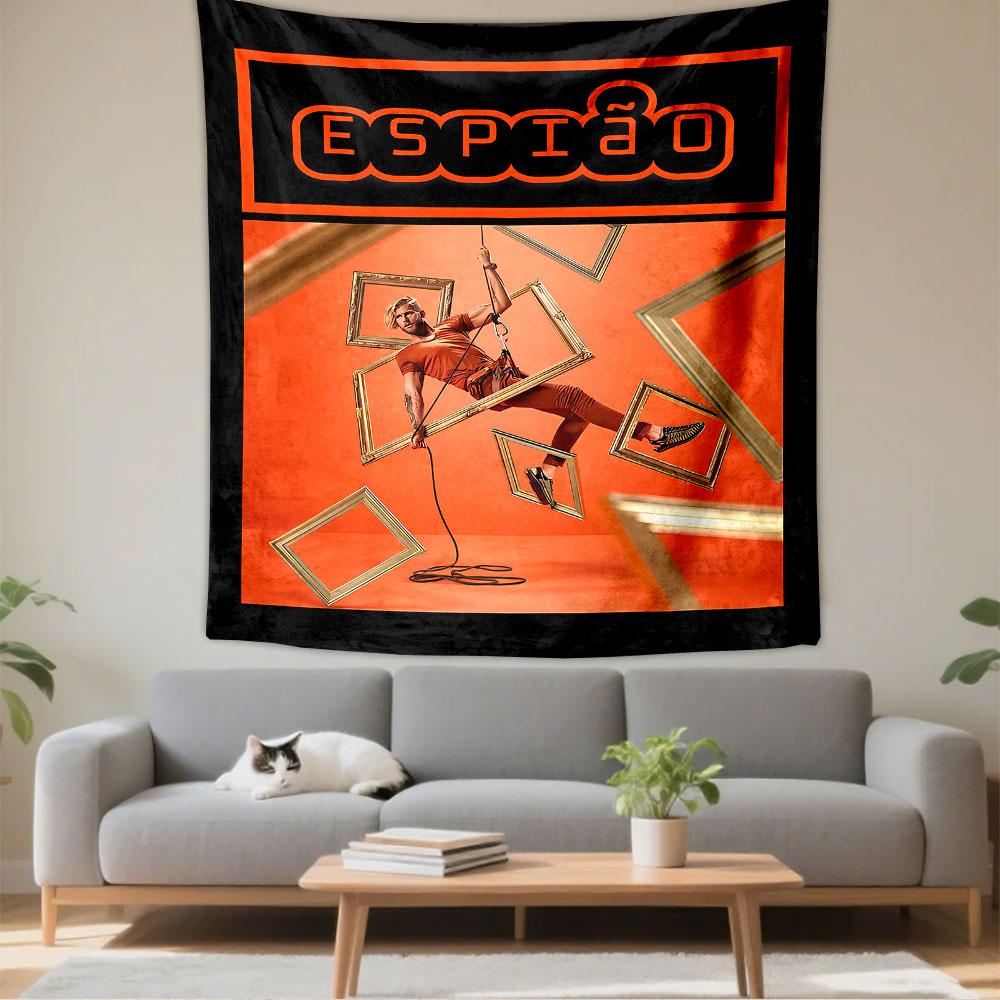 Espiao Spy Tapestry Wall Hanging, Mystery Agent Art, Wall Decor for Bedroom Living Room Dorm