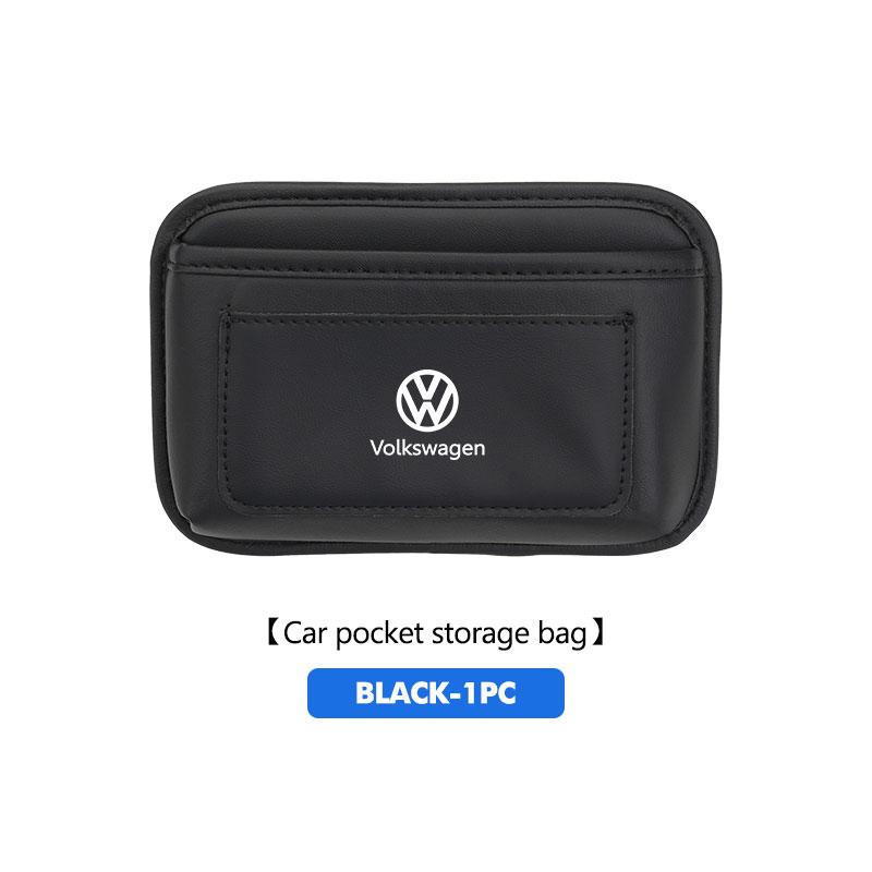 RUN1 For Volkswagen VW Car Storage Pocket Seat Back Side Door Hanging Bag Card Purse Polo Jetta Sagitar Magotan Passat B5 B6 B7 CC