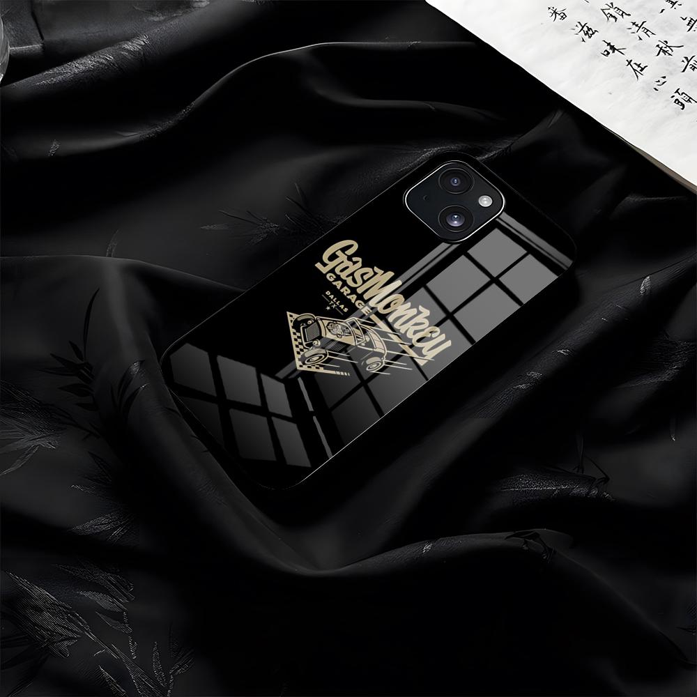 Крутой чехол для телефона G-Gas Monkey G-Garage для IPhone 17 Pro Max 16 15 14 Pro Max 13 11 Plus Стеклянная крышка
