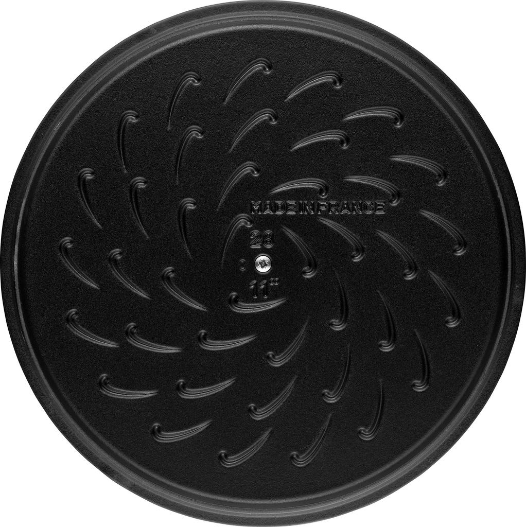 Staub Pan Gray Two Hand Cast Enamel Pot Shallow Sukiyaki Compatible with IH Japanese Braiser "Braiser Sauté 24cm" [Authorized Product] 40511-471