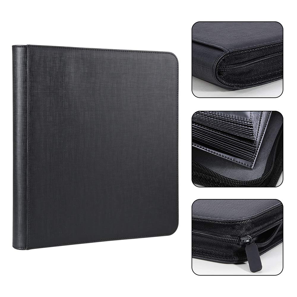 Файл для хранения карточек PAKESI Star Card, 12 карманов, вмещает 480 карт, лист для карточек из искусственной кожи, собирает другие карты, файл для хранения карточек Star Card Collection