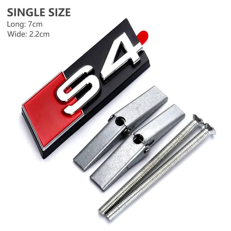2026 3d ABS Chrome Black Logo S3 S4 S5 S6 S7 S8 Emblem Honeycomb Car Front Grille Bdage For Audi S 3 4 5 6 7 8 Accessories