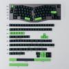 Wave Black Green Keycaps Cherry Profile Doubleshot 173 Keys Custom ISO ANSI Keycap Set for Cherry Gateron MX Switches Mechanical Gaming Gear 60% 65%