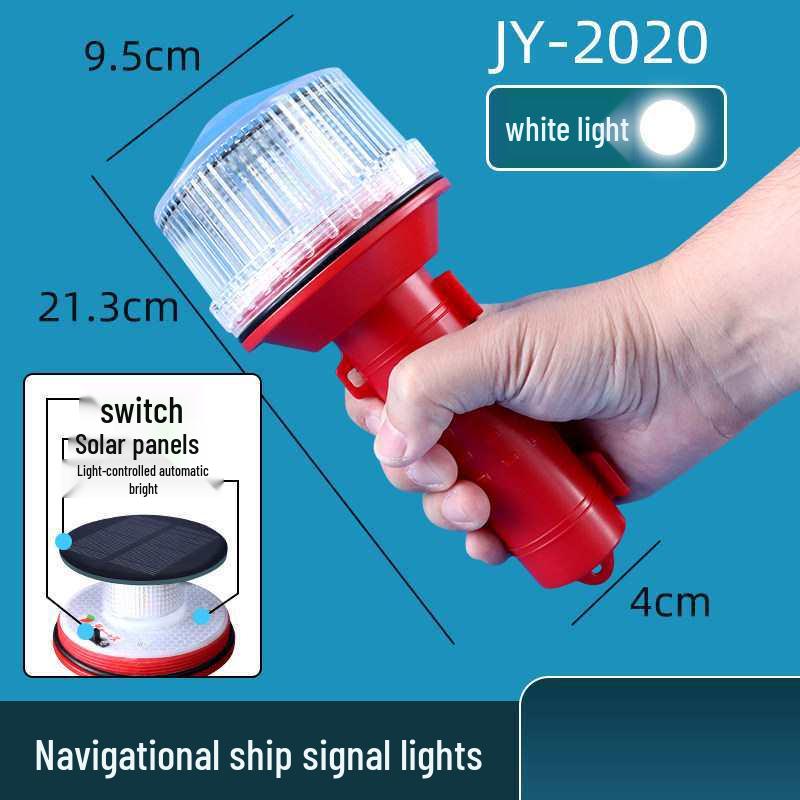 Marine LED Solar-Powered Three-Color Navigation and Warning Light