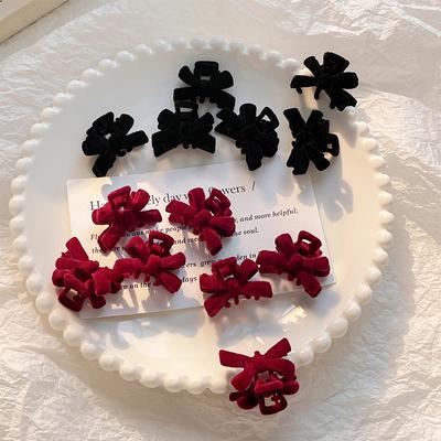 1/3/5 пар красных бархатных заколок-бабочка для волос, маленькая заколка для волос, женская заколка для волос, заколка-краб для волос для девочек, подарок на День святого Валентина