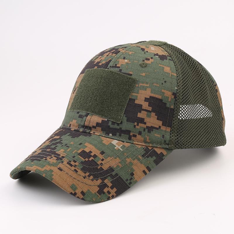 Men's Camouflage Tactical Baseball Cap - Python Pattern Velcro Duckbill Hat for Outdoor Sports