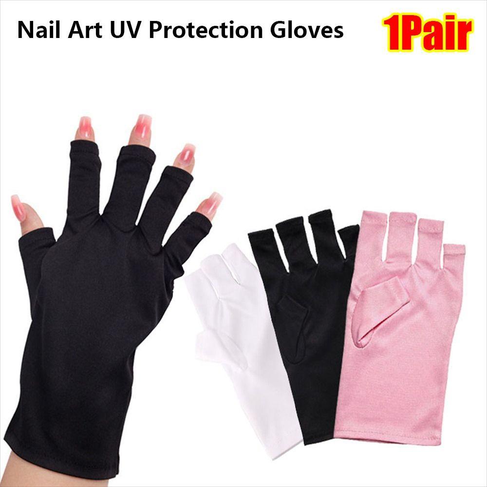 1Pair Hand Protector Anti UV Radiation Gloves Nail Lamp Protection Gloves for Nail UV LED Lamp