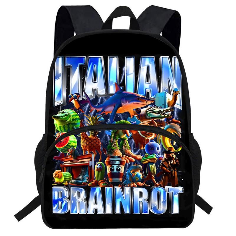Kids Backpack With Cartoon Print Lightweight School Bag Elementary Students Breathable Oxford Fabric Anti-Strain Ergonomic