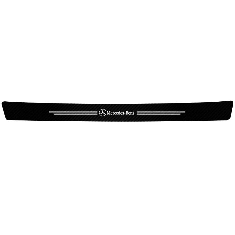 WAK3 1/4/5Pcs Carbon Fiber Car Door Sill Protector Stickers For Mercedes Benz CLS A200 GLK CLK A260 GLC Interior Mouldings MKTTZ-BENN