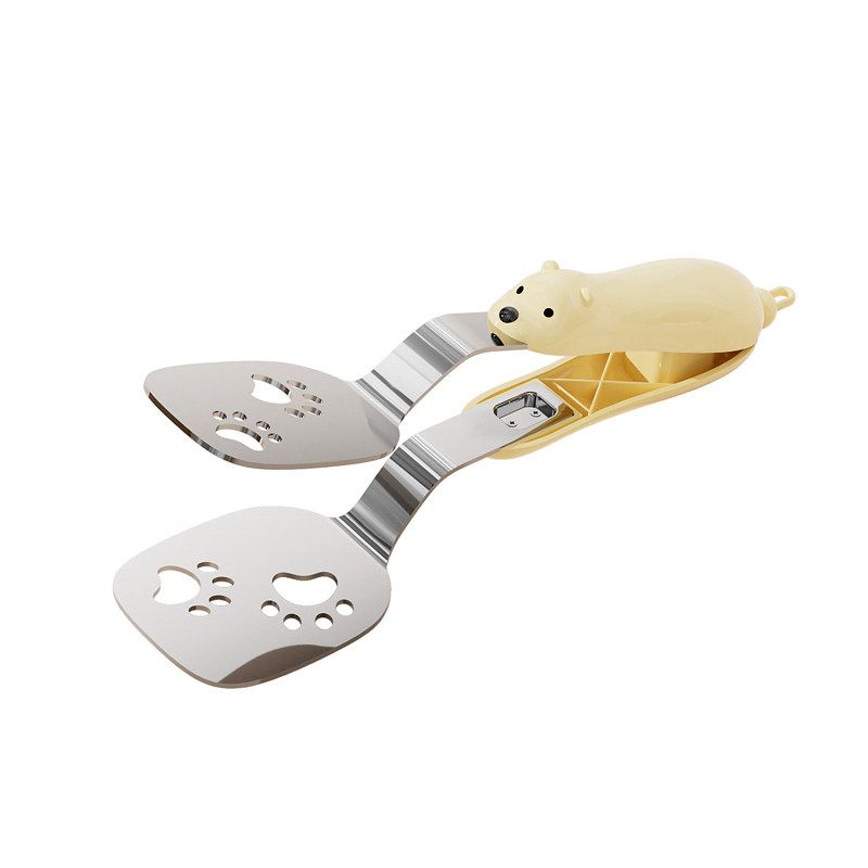 304 Stainless Steel Clip-On Frying Spatula Non-Stick Pan Multifunctional Kitchen Spatula for Frying Eggs, Pancakes, Steak, and Food