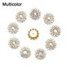 Steel Bottom Hat Accessories Crystal Glass Stone Clothes Decoration Rhinestone Buttons