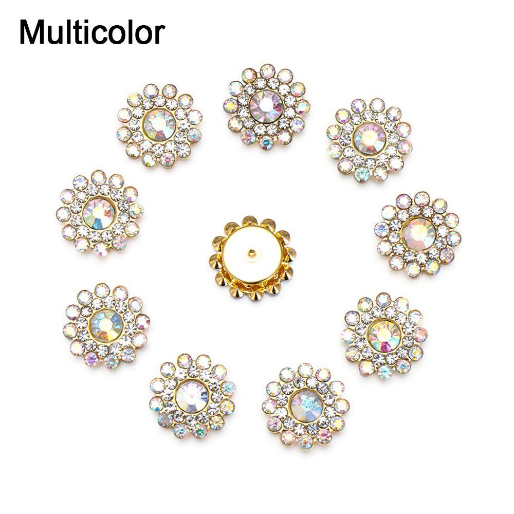 Steel Bottom Hat Accessories Crystal Glass Stone Clothes Decoration Rhinestone Buttons