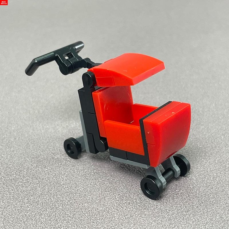 MOC Кубики Детская коляска люлька для младенцев подставка для бутылочки Обучающие Строительные Блоки Игрушки для Детей Девочек Подарок