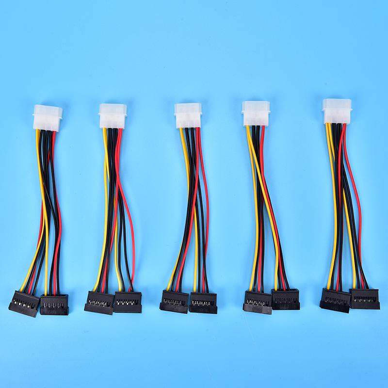 Serial Port Power Cord One-To-Two Power Cord D-Type 4Pin To Two 15Pin Large 4Pin To Sata Power Cord