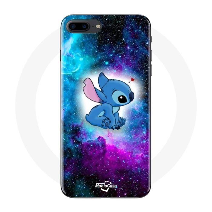 Coque pour Iphone 8 Plus - Maniacase - Stitch Ohana - Souple - Coloré - Mixte