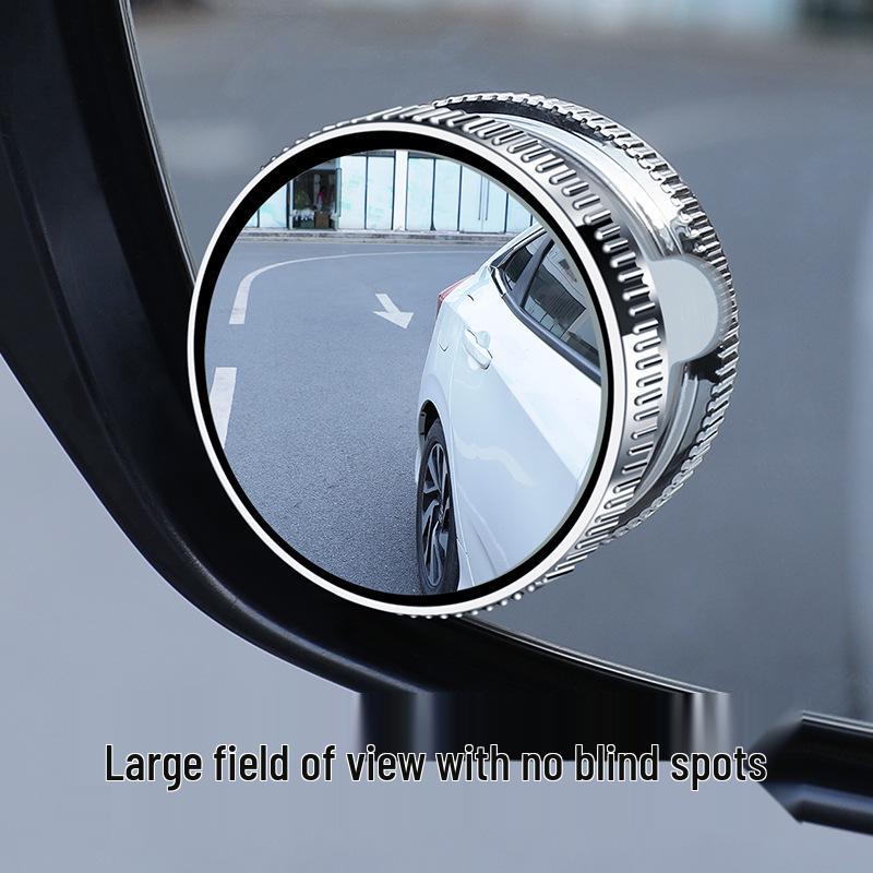 360° Adjustable Round Blind Spot Mirror - Suction Cup Rearview with Wide Angle View