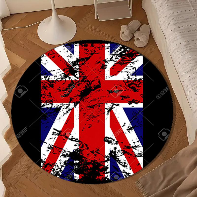 British Flag Artwork Round mat Home Decor, Chair rug For livingroom,Bedroom, doormat home decor Birthday Gift Christmas Gifts