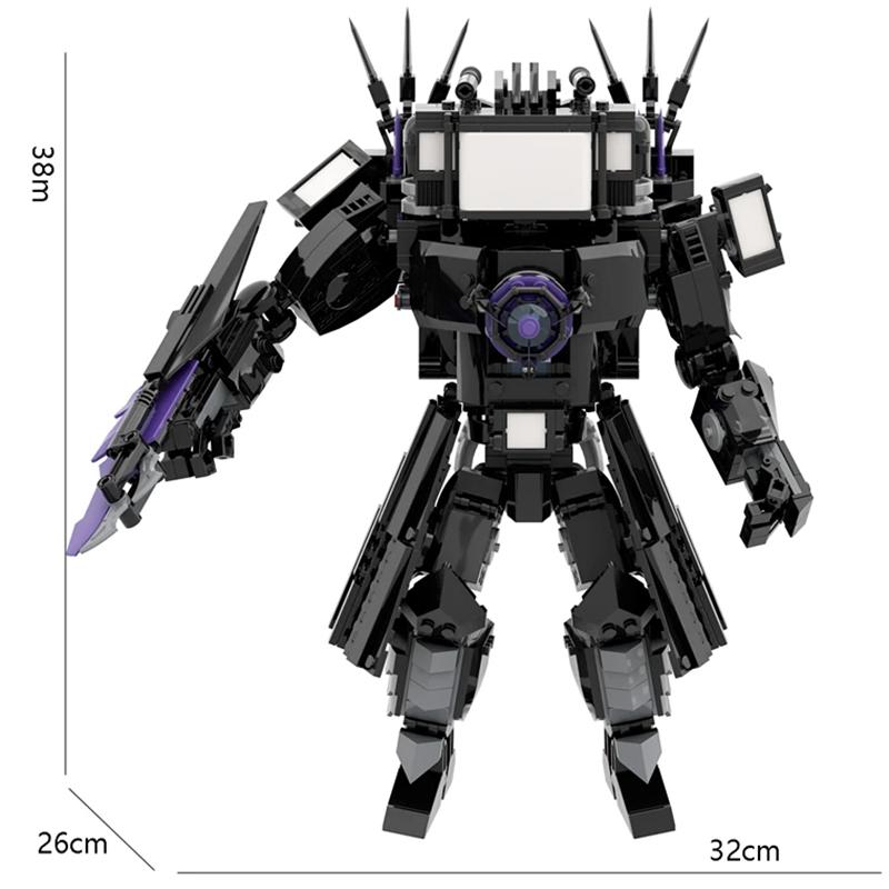 Скибиди Туалет Гигантский Апгрейд Титан ТВ Мен Конструктор Игрушки 835шт Сделай Сам Сборка Обучающие Кирпичики для Мальчиков Девочек Возраст 8-14 Би