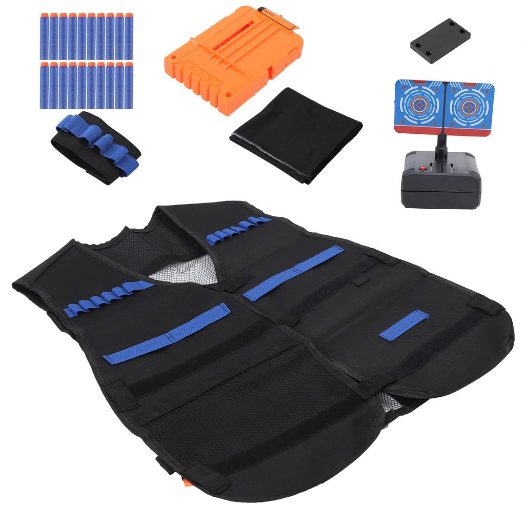 Портативная детская игрушка пули из пенопласта игровой жилет комплект с небольшой электронной мишенью для подсчета очков