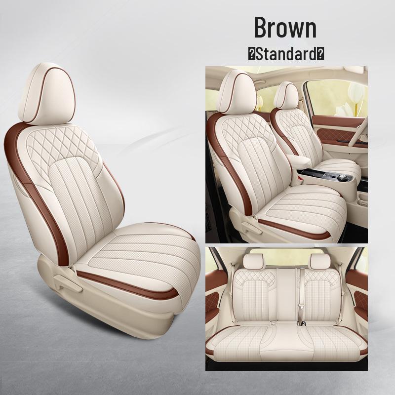 ORA Good Cat Cartoon Leather Car Seat Cushion - Universal Fit, Four Seasons