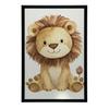 Plakat Uroczy Lew Plakat Uroczy Lew, 70X100 Cm, Rama Drewniana Ciemny Brąz, Papier Matowy 230 Gsm