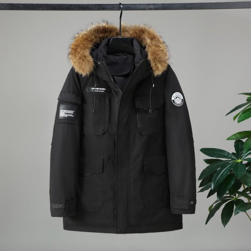 Oversized Plus Size Winter Thick Hooded Parka Coat Men Women Warm Loose Fit Mid-Length Outerwear