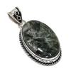 Natural Seraphinite Gemstone Handmade 925 Sterling Silver Pendant 2.09" o3L27