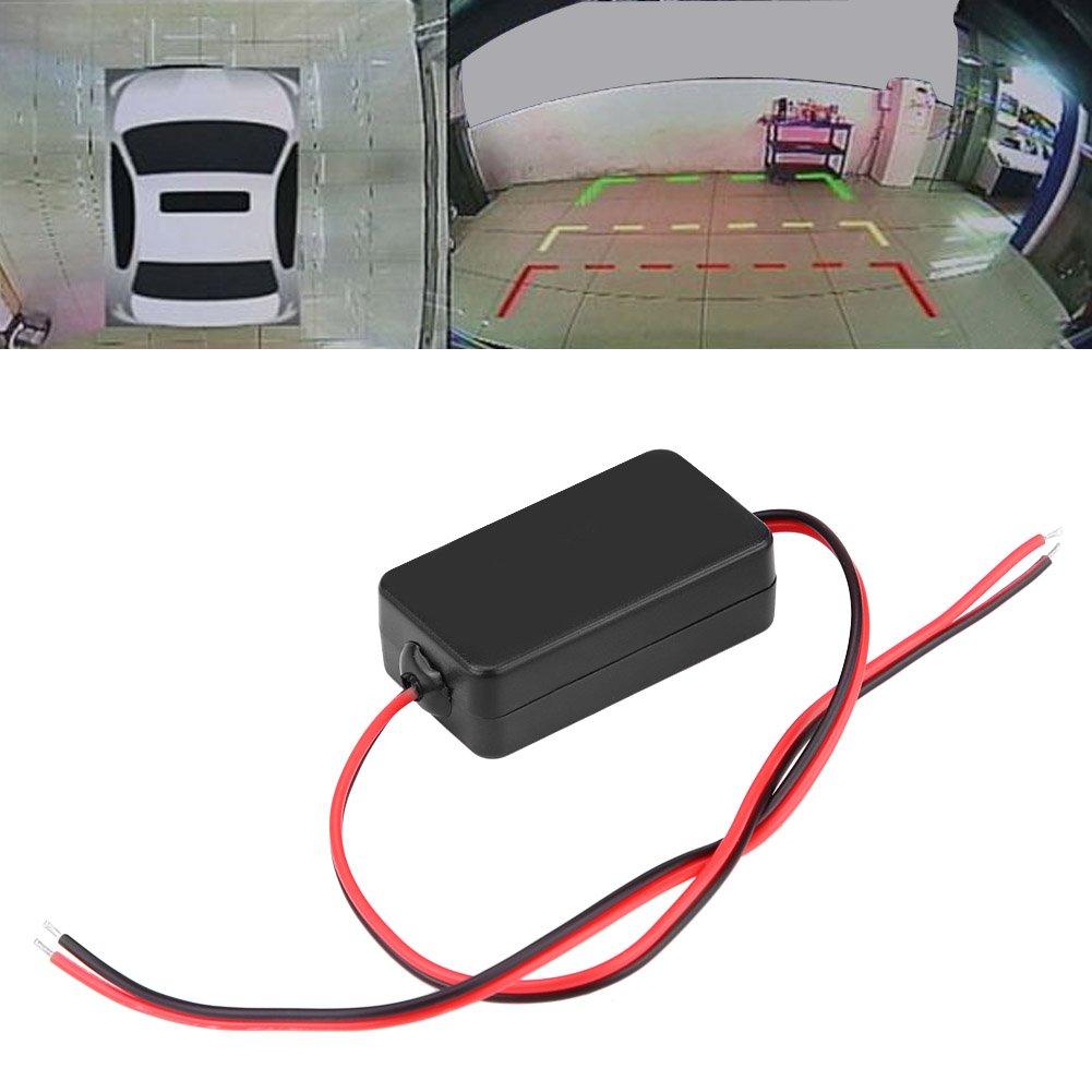 Power Relay Condenser Filter Power Filter Rectifier DC Power Relay Condenser for Car Rearview Mirror Camera Black