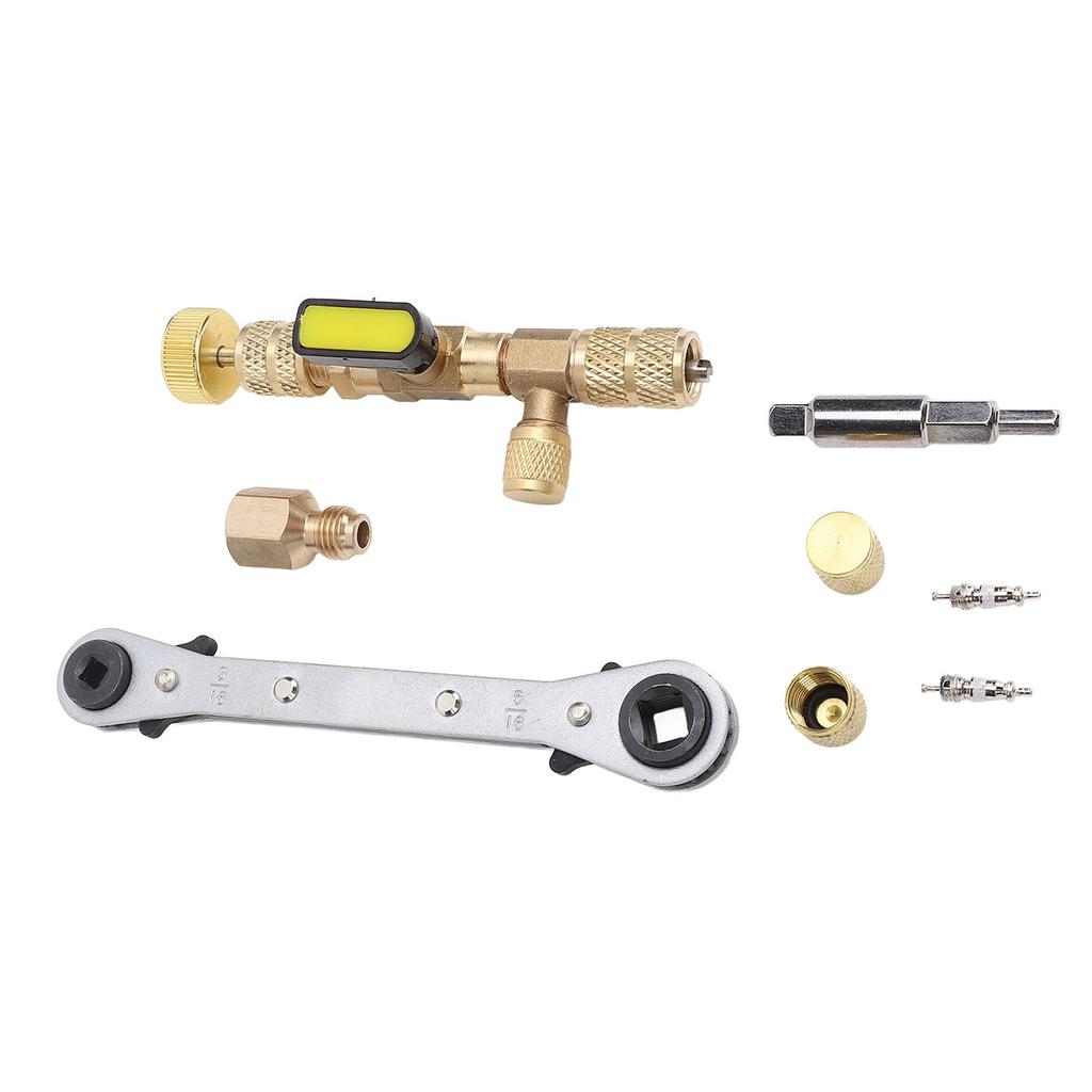 Инструмент для извлечения золотника с портами двойного размера SAE 1/4 дюйма и 5/16 дюйма, инструмент для установки/извлечения золотника для R22 R12 R407