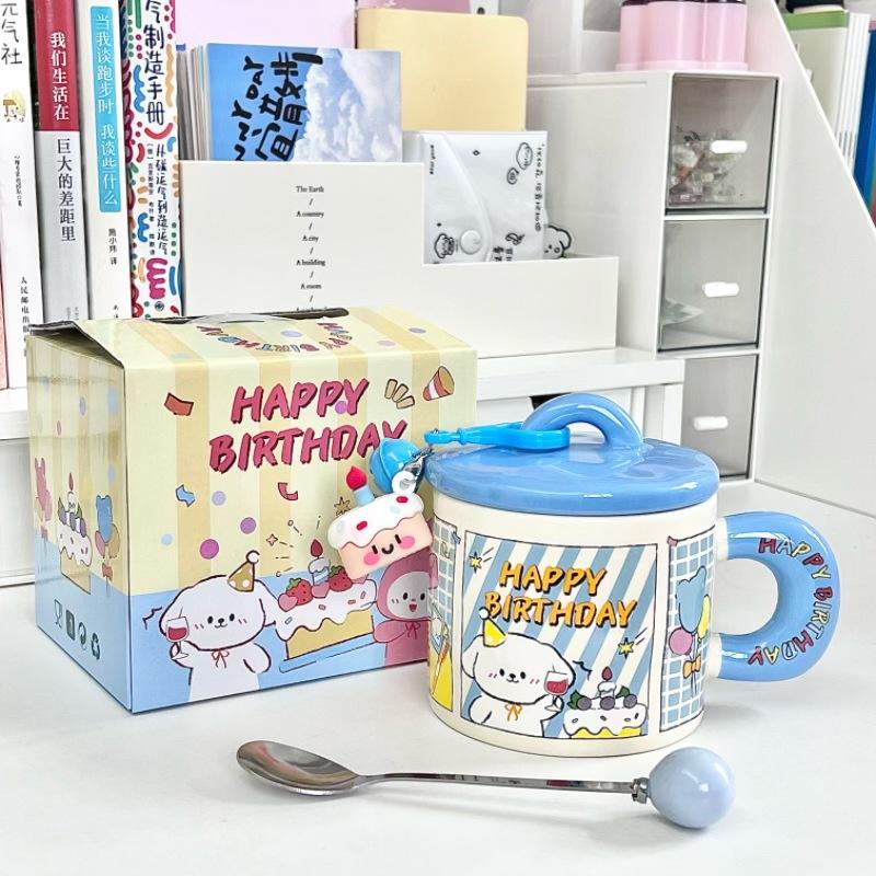 Подарки на день рождения подругам, креативные практичные керамические кружки для девушек, чашки для торта высокой ценности, подарочные коробки