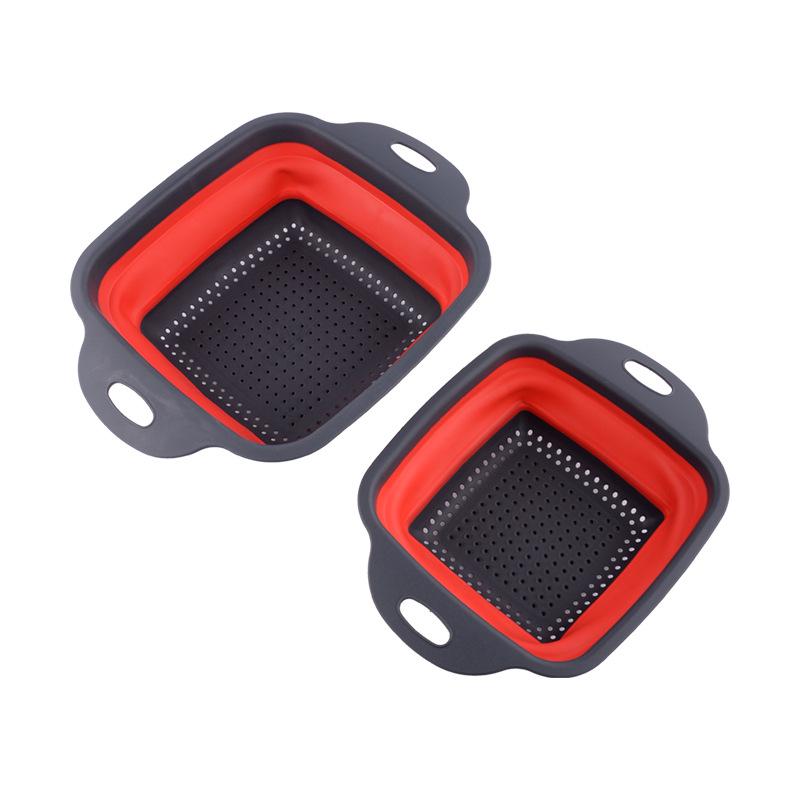 Multifunctional Foldable Retractable Drain Basket Set for Vegetables and Fruits