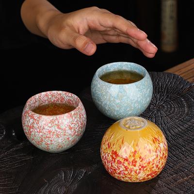 Элементы Подарочная Коробка Керамика с Эффектом Печи Китайская Керамическая Чайная Чашка Фарфоровый Набор Чашек Кунг-фу Керамическая Кружка для Кофе Столовая Посуда Чашка