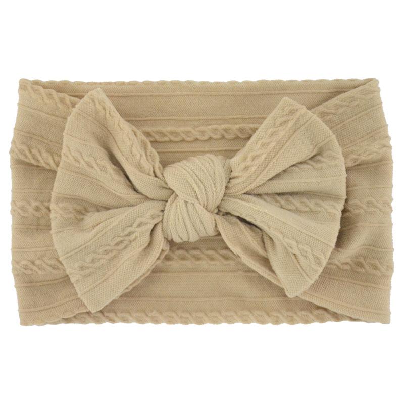 Baby Girls Bow Headbands, Soft Elastic Nylon Hairbands for Infants Toddlers