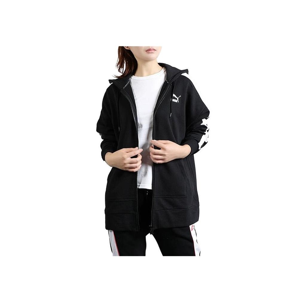 Puma Куртка с капюшоном на молнии с цветными блоками Женские куртки Черный 595924-01