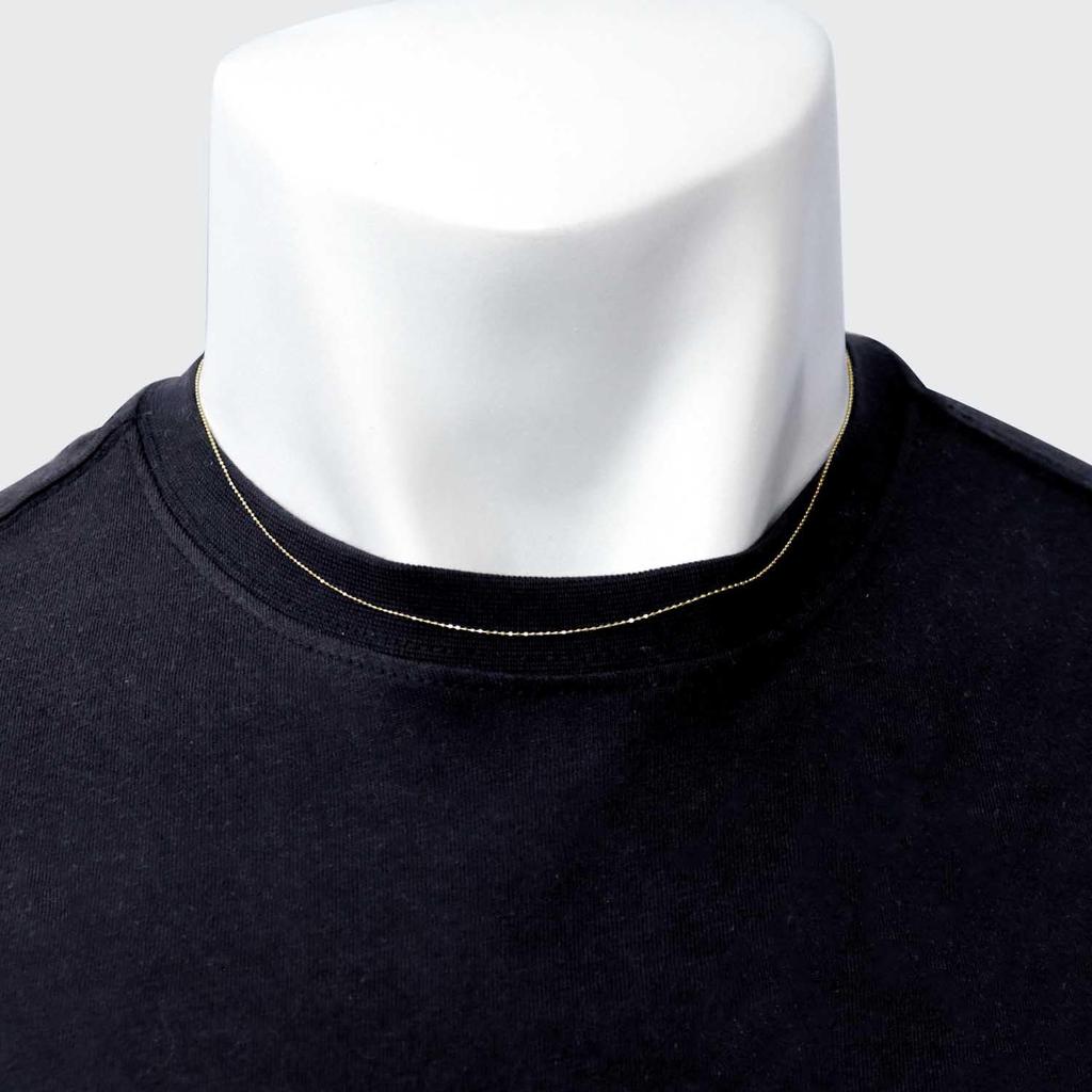 Gold Chain Necklace 18K K18 Cut Ball Width Maximum 45cm Length Adjustable [Lara Christie] 0.7mm Approx. 1.2g Lc97-0011