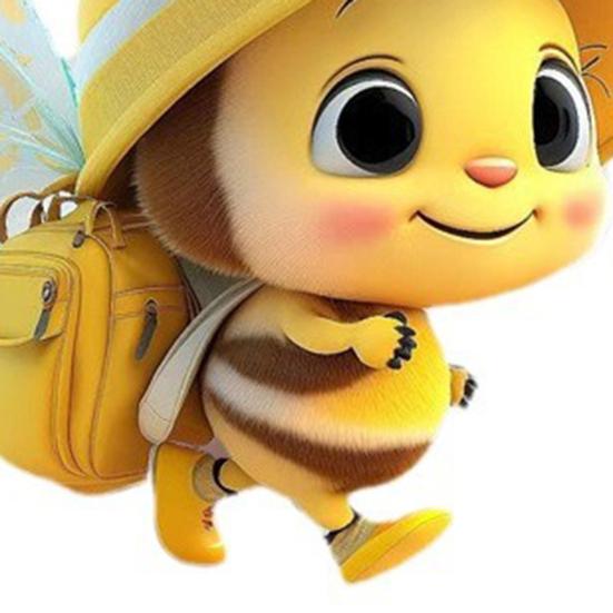 Acrylic Yellow Bee Hanging Decoration Car Rearview Mirror Little Bee Ornament Keychain Backpack Animal