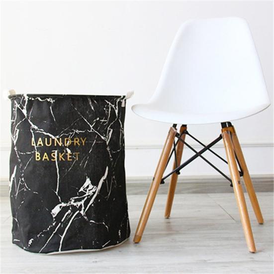 Складная корзина для белья с скандинавским мраморным принтом, сумка для хранения грязной одежды, бочка