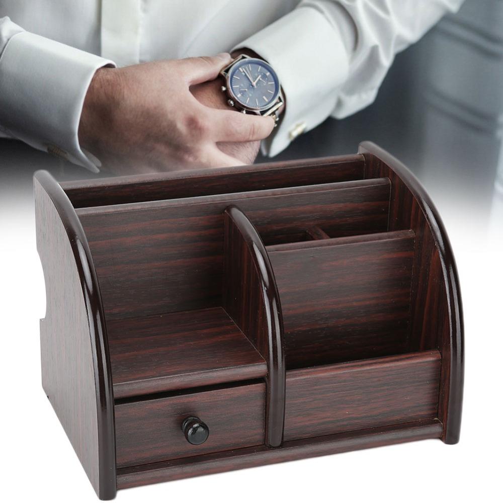 Wood Wooden Watch Repair Tool Holder Brown Watchmaker Tool Organizer Box Watch Repair Tool Storage