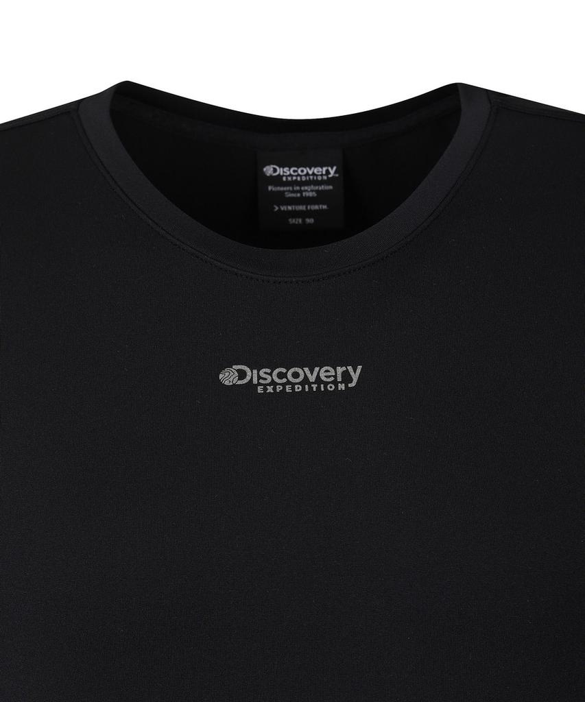 Женская футболка DISCOVERY EXPEDITION с сборками и коротким рукавом (черный)