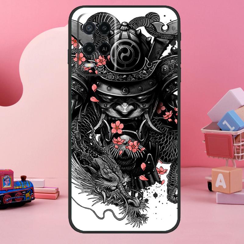 Японский чехол-маска Хання Они для Oppo A74 A94 A54 A17 A57 A77 A76 A16 A96 A18 A60 A80 A40 A38 A58 A78 A98 A15 A5 Pro