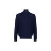 Polo SS22 Однотонный свитер с воротником на молнии с длинным рукавом Мужской свитер Синий 781862821-001