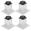 4Pcs Sofa Leg Aluminium Alloy Square Adjustable Cabinet Foot Furniture Hardware Fittings60mm