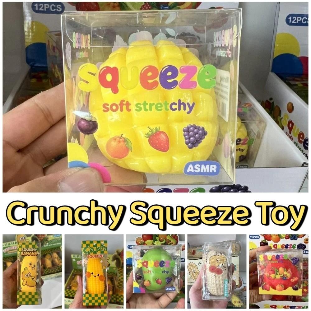 Sound Effects Crackling Corn Squishy Toy Anxiety Relief Fruits Fidget Toy Office Desk Toy