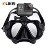 OLIKEI Professional Diving Mask with Camera Mount Underwater Snorkeling Mask Swimming Goggles Anti-Fog Leakproof Snorkel Scuba Diving Mask for GoPro